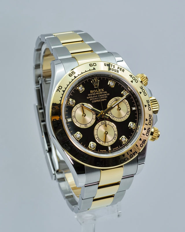 Rolex 126503 Cosmograph Daytona 18K/Stainless Steel with Black Diamond Dial