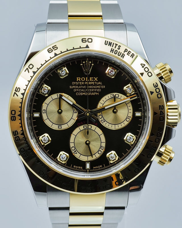 Rolex 126503 Cosmograph Daytona 18K/Stainless Steel with Black Diamond Dial