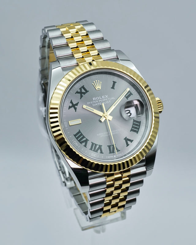 Rolex 126333 Datejust 41 18K/Stainless Steel with Slate Roman Dial on Jubilee