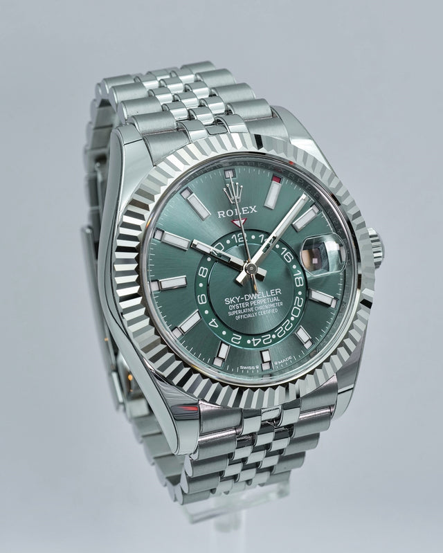 Rolex 336934 Sky-Dweller with Mint Green Dial on Jubilee