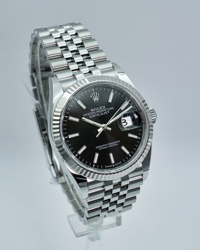 Rolex 126234 Datejust with Black Dial on Jubilee