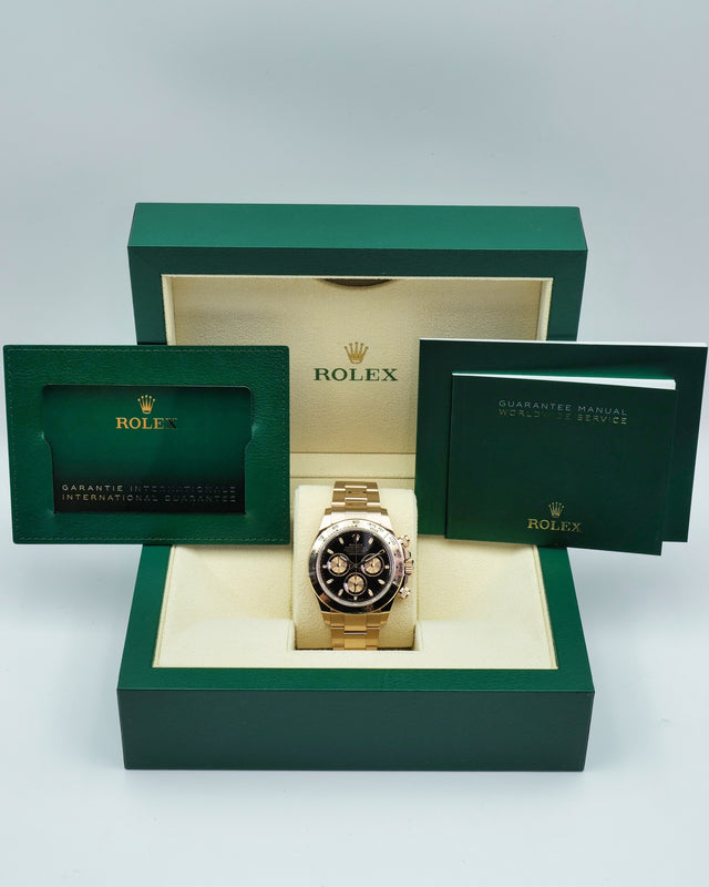 Rolex 116505 Cosmograph Daytona 18K Rose Gold with Black Dial