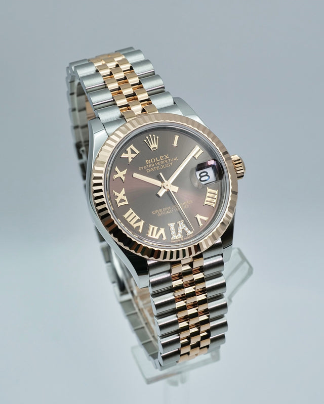 Rolex 278271 Datejust 18K/SS with Chocolate Roman Dial on Jubilee