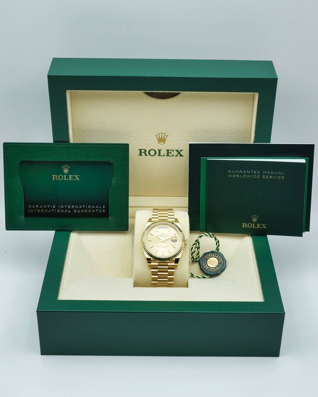 Rolex 228238 Day Date 40 18K Yellow Gold with Champagne Dial