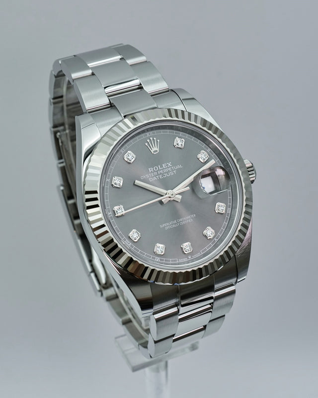 Rolex 126334 Datejust 41 with Slate Stick Dial on Oyster (New Old Stock)